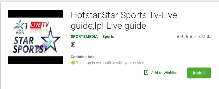 Logo of Hotstar, Star Sports Tv-Live guide,Ipl Live guide