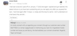 GotoCash Negative app review